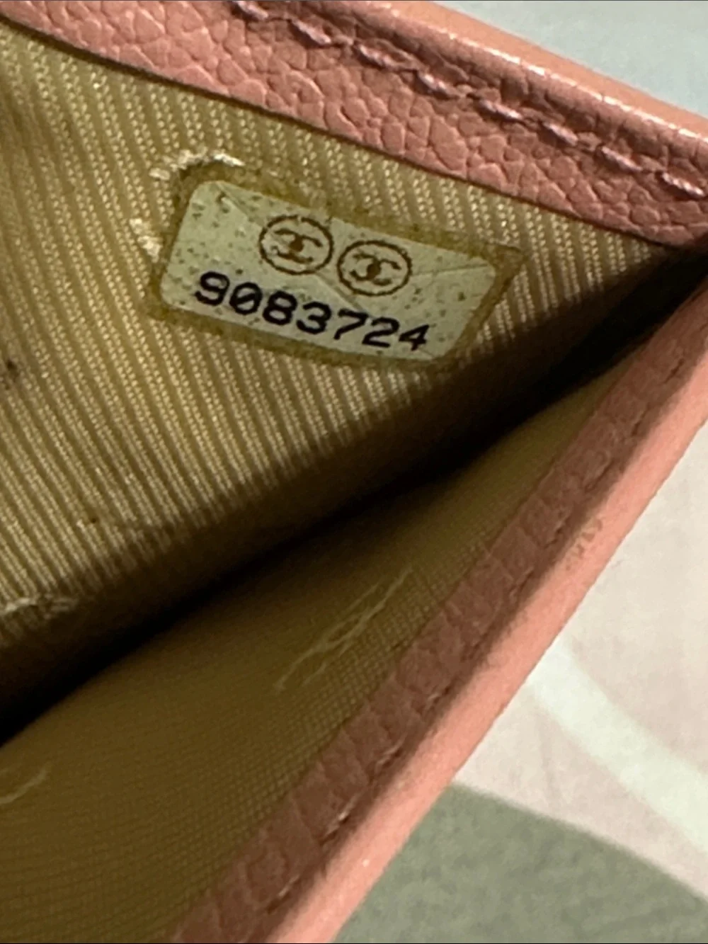 Chanel Compact Trifold Wallet in Pink Calfskin Leather